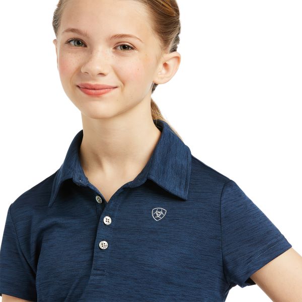 Le Bos Ariat Navy Laguna Youth Polo Riding Shirt 10039498