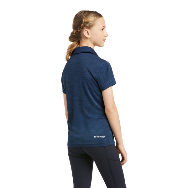 Le Bos Ariat Navy Laguna Youth Polo Riding Shirt 10039498