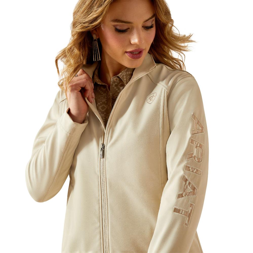 le bos Ariat Oyster Grey/Dune Logo Softshell Women's Jacket 10062306