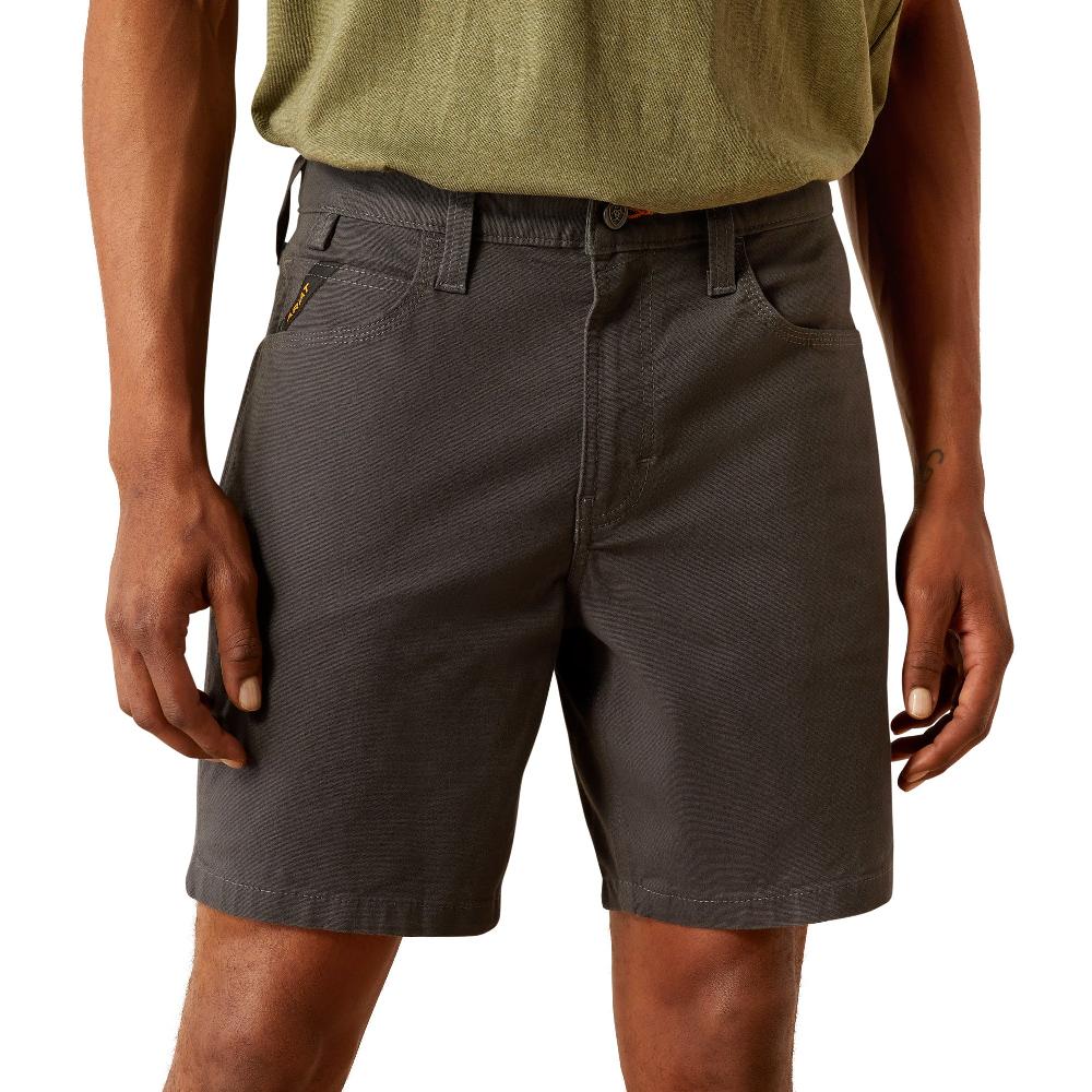 le bos Ariat Rebar Grey DuraStretch Men's Made Tough 8 inch Shorts 10058729