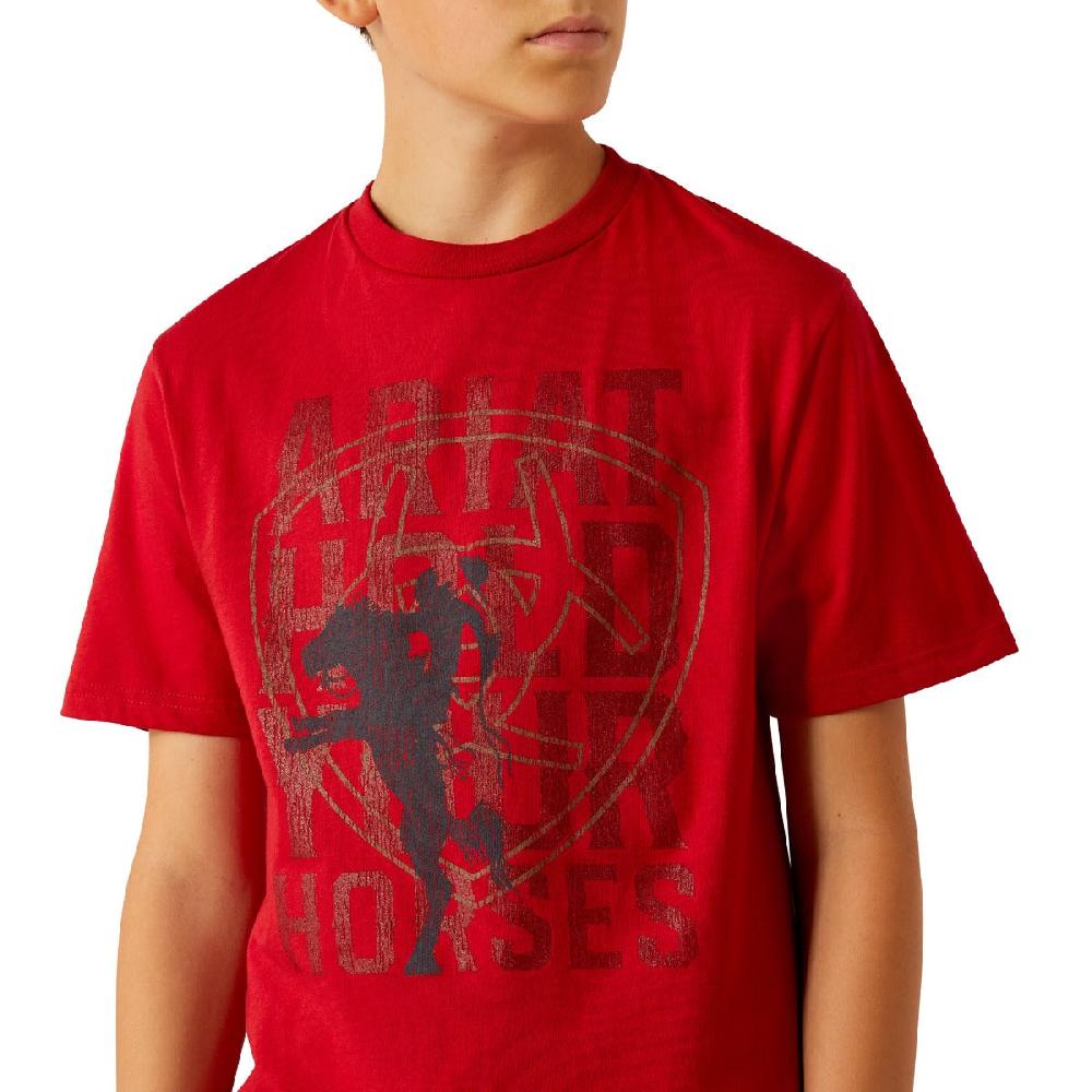 le bos Ariat Red Hold Your Horses Kids T-Shirt 10052578
