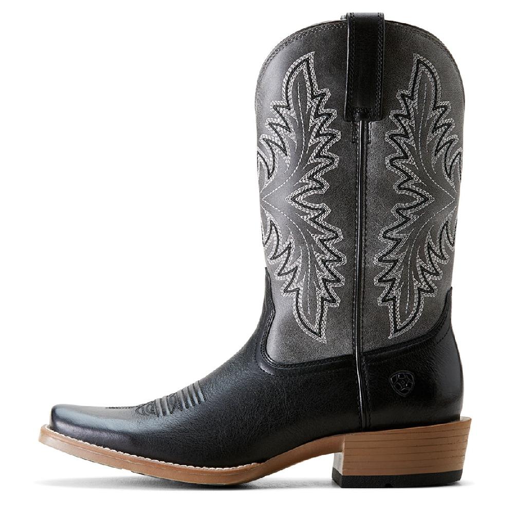 Le Bos Ariat Renegade Black/Titanium Men's 12 Inch Narrow Cutter Toe Renegade Cowboy Boots 10053695