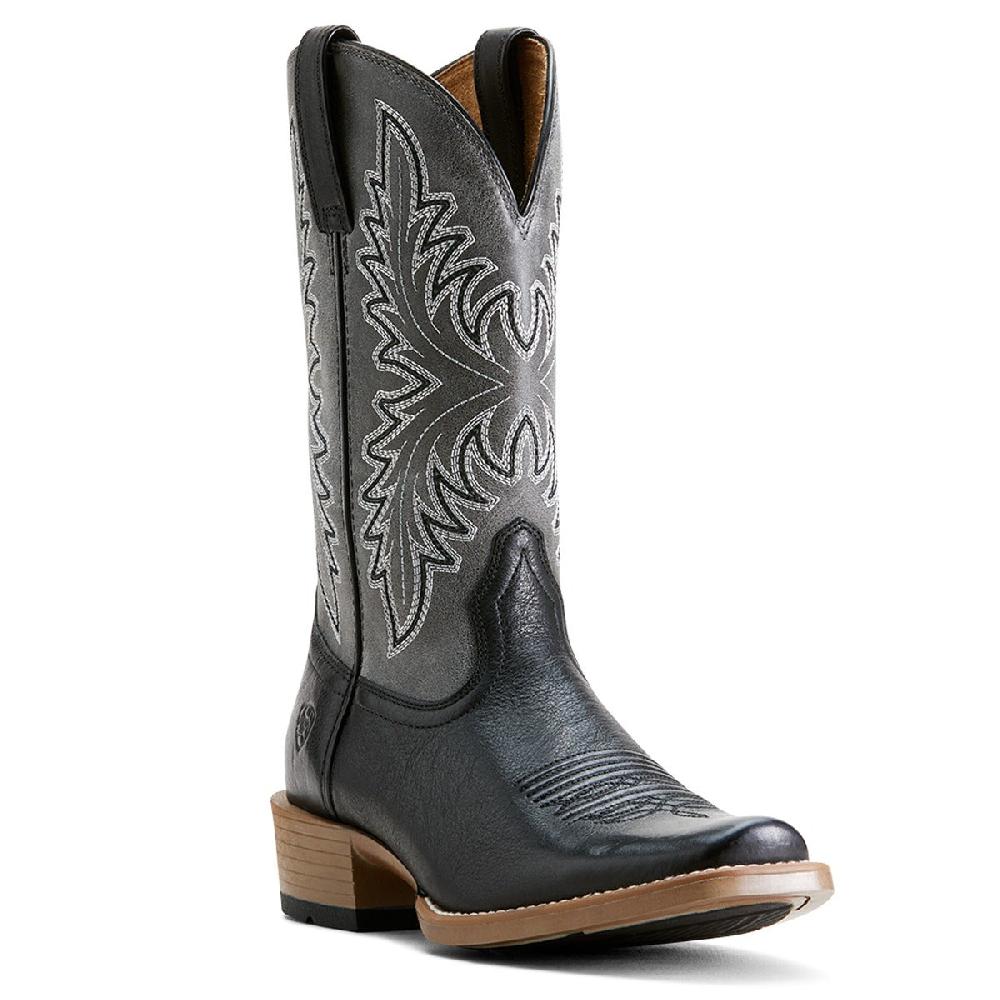 le bos Ariat Renegade Black/Titanium Men's 12 inch Narrow Cutter Toe Renegade Cowboy Boots 10053695