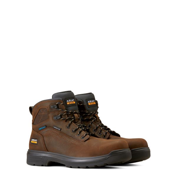 Le Bos Ariat Rich Brown Turbo 6 Inch H20 Men's Carbon Toe Workboot 10046861