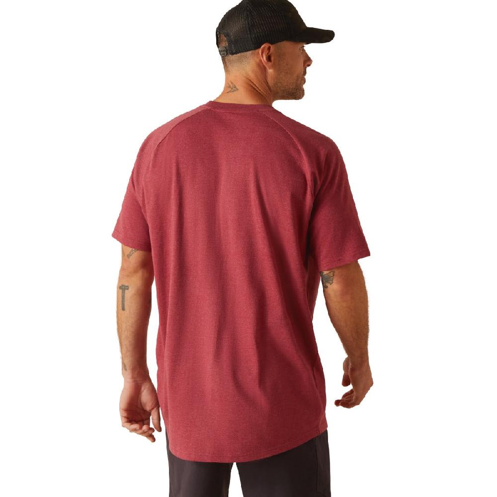 Le Bos Ariat Roan Rouge Heather Rebar Cotton Strong Men's T-Shirt 10048890