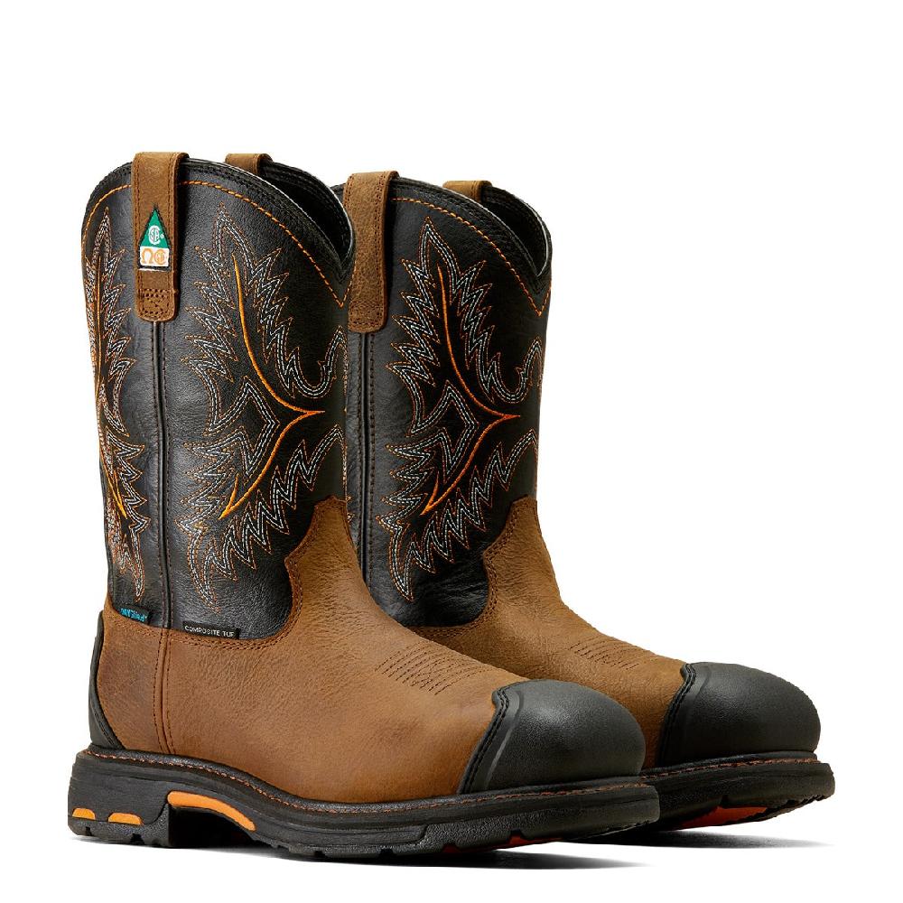 Le Bos Ariat Rye Brown/Black WorkHog CSA XTR Men's Waterproof Composite Toe Work Boots 10042491
