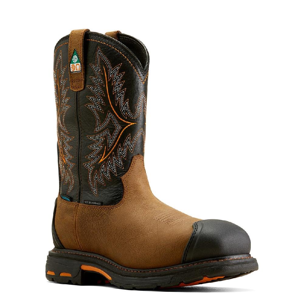 le bos Ariat Rye Brown/Black WorkHog CSA XTR Men's Waterproof Composite Toe Work Boots 10042491