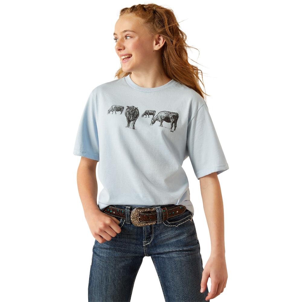le bos Ariat Sky Blue Born to Farrm Girls' T-Shirt 10058868