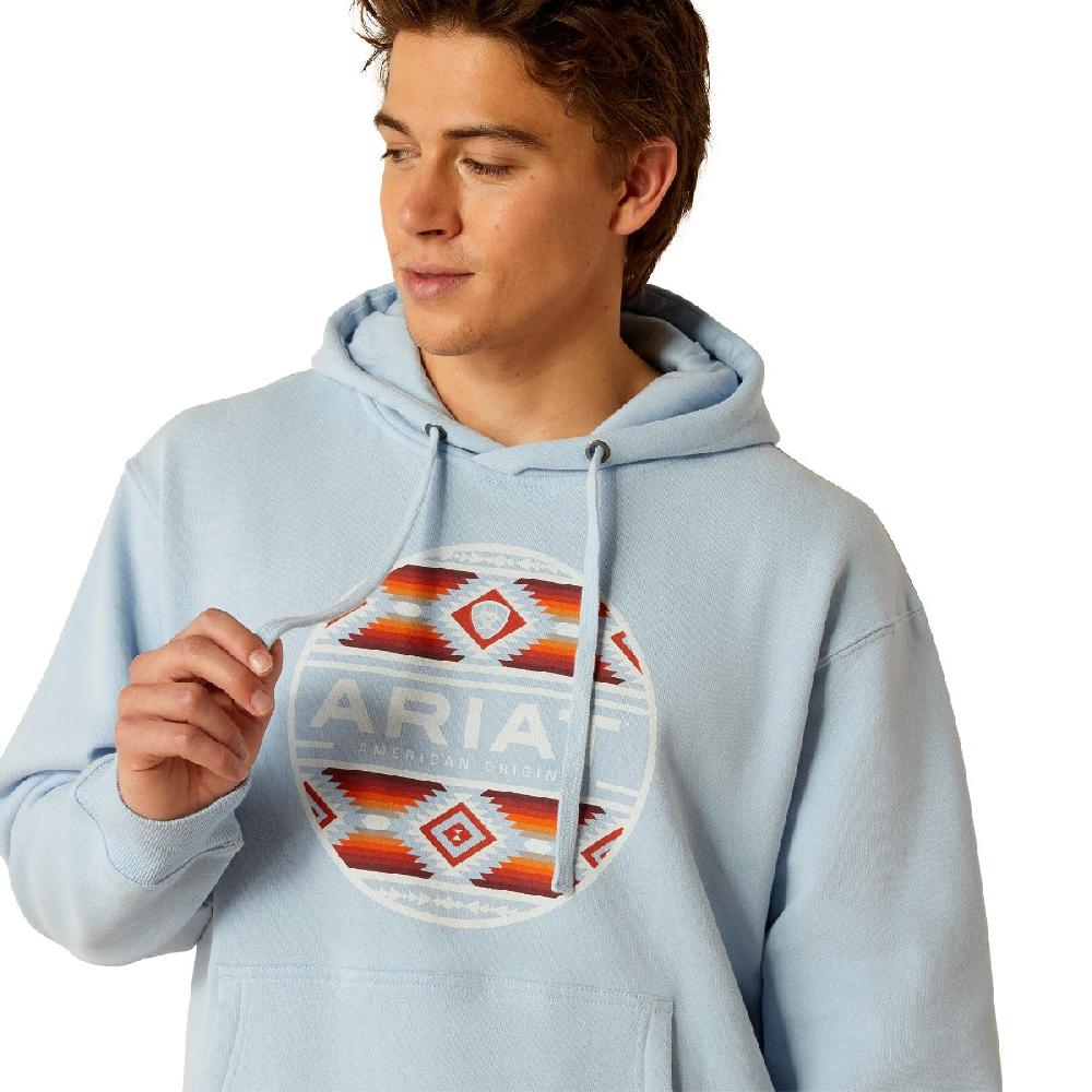Le Bos Ariat Soft Chambray Canyon Southwest Circle Men's Hoodie 10052448