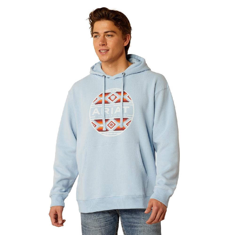 le bos Ariat Soft Chambray Canyon Southwest Circle Men's Hoodie 10052448
