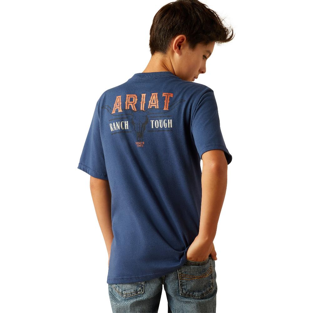 le bos Ariat Space Blue Ranch Tough Boys T-Shirt 10060401