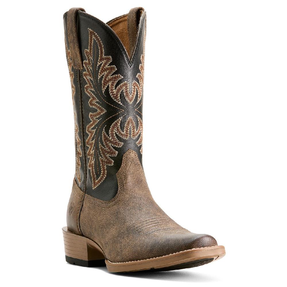 le bos Ariat Stone/Black Renegade Men's 12 inch Narrow Cutter Toe Cowboy Boots 10053761