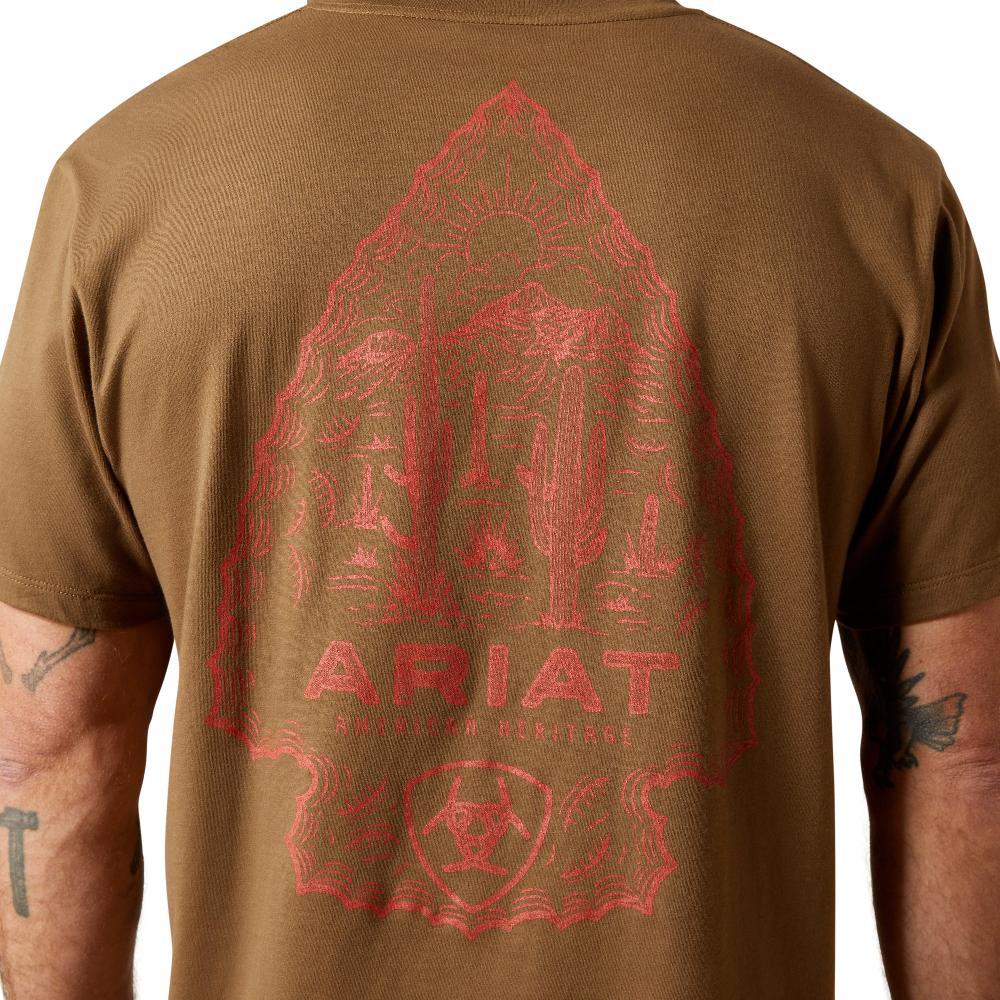 le bos Ariat Teak Stone Arrowhead Men's T-Shirt 10065890