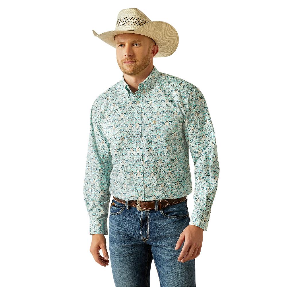 le bos Ariat Teal Jerome Men's Longsleeve Classic Fit Shirt 10054696