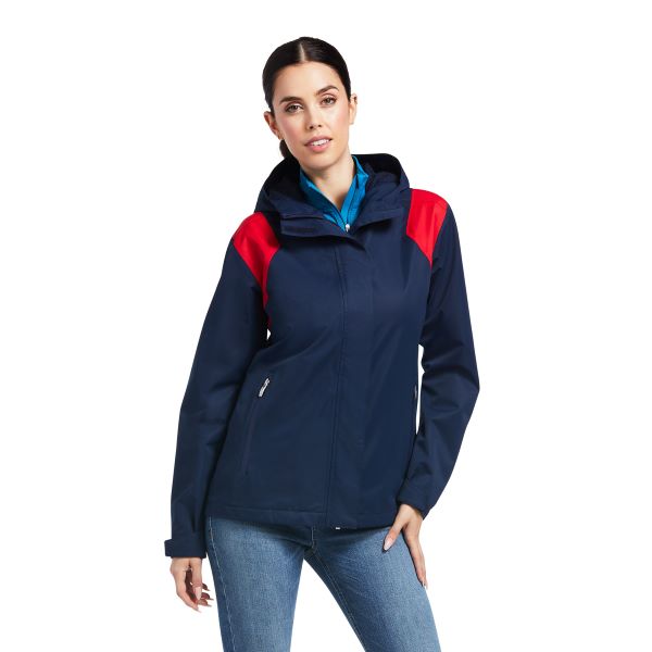 le bos Ariat Team Blue Red and White Spectator Waterproof Womens Jacket 10039216