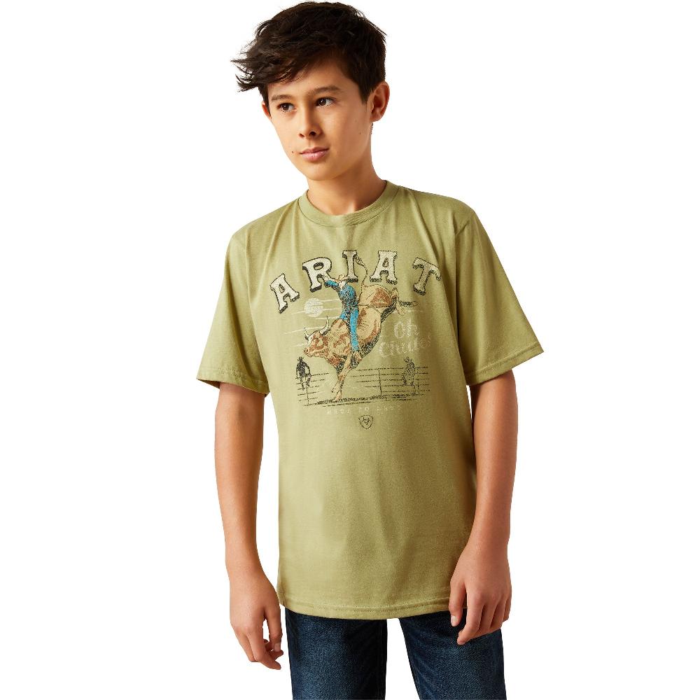 le bos Ariat Tent Green Oh Chute Boys' Short Sleeve T-Shirt 10060397