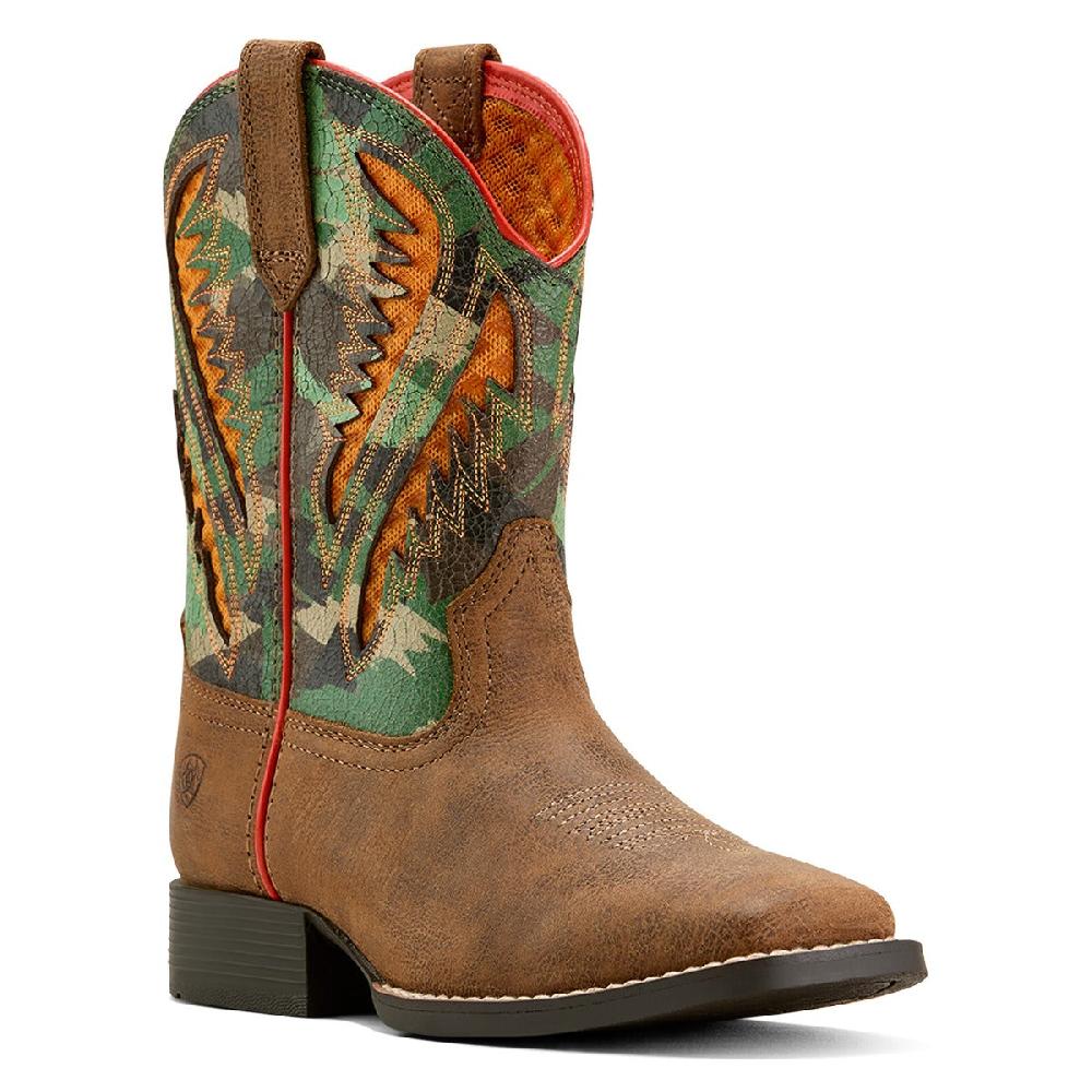 le bos Ariat Toast Tan Youth Quickdraw VentTEK 8 inch Wide Square Toe Western Boots 10061193