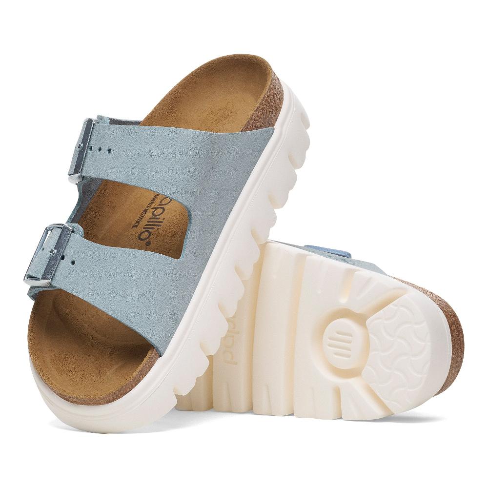le bos Birkenstock Baby Blue Arizona Chunky Suede Leather Women's Sandals N1029141