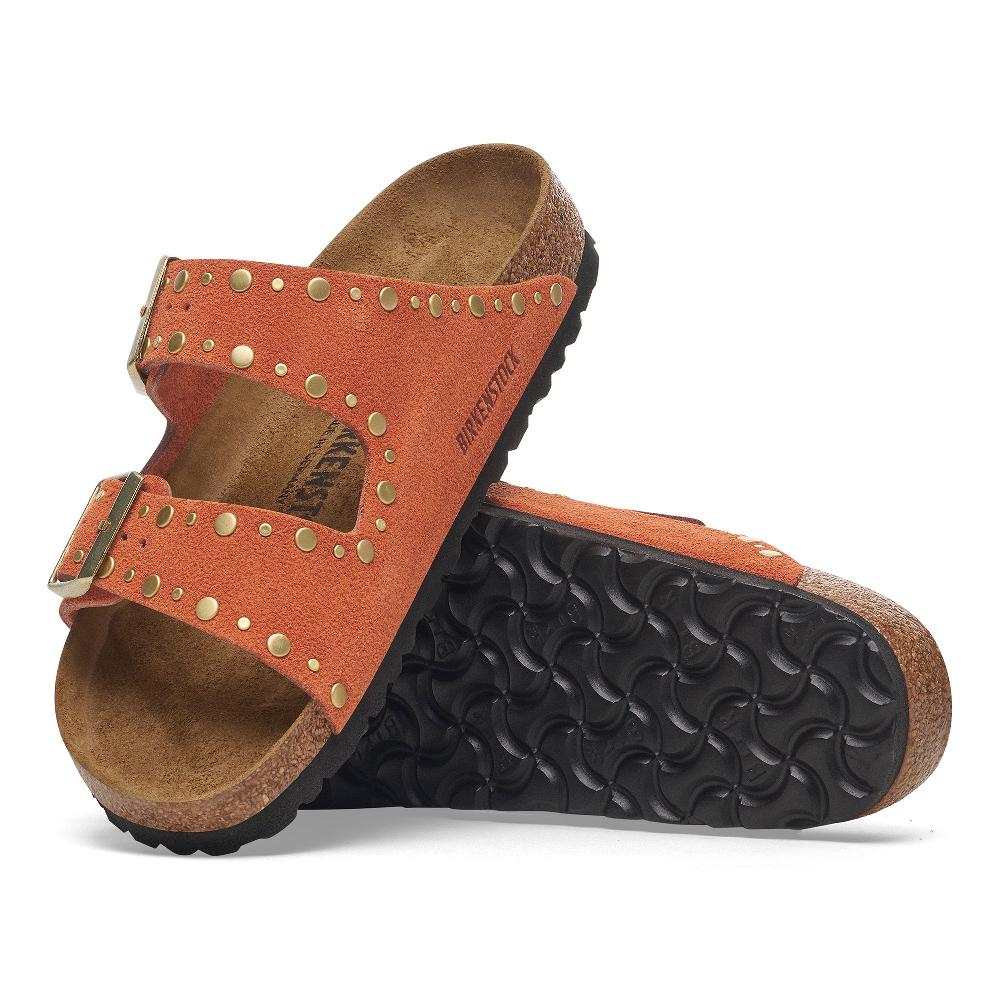 le bos Birkenstock Dark Rust Arizona Rivets Women's Sandals N1029513