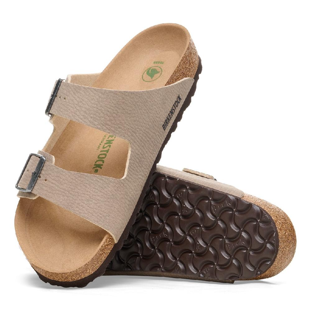 le bos Birkenstock Desert Dust Gray Taupe/Brown Arizona Men's Vegan Synthetics R1025779