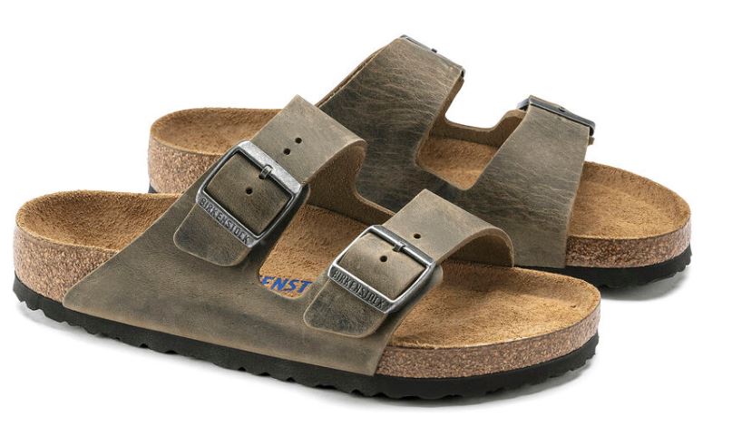 Le Bos Birkenstock Faded Khaki Arizona Soft Footbed Mens Sandals 1019313