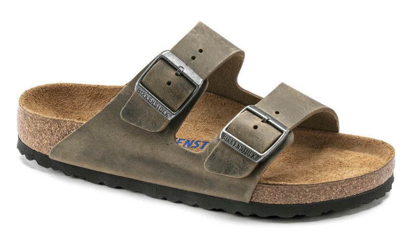 le bos Birkenstock Faded Khaki Arizona Soft Footbed Mens Sandals 1019313