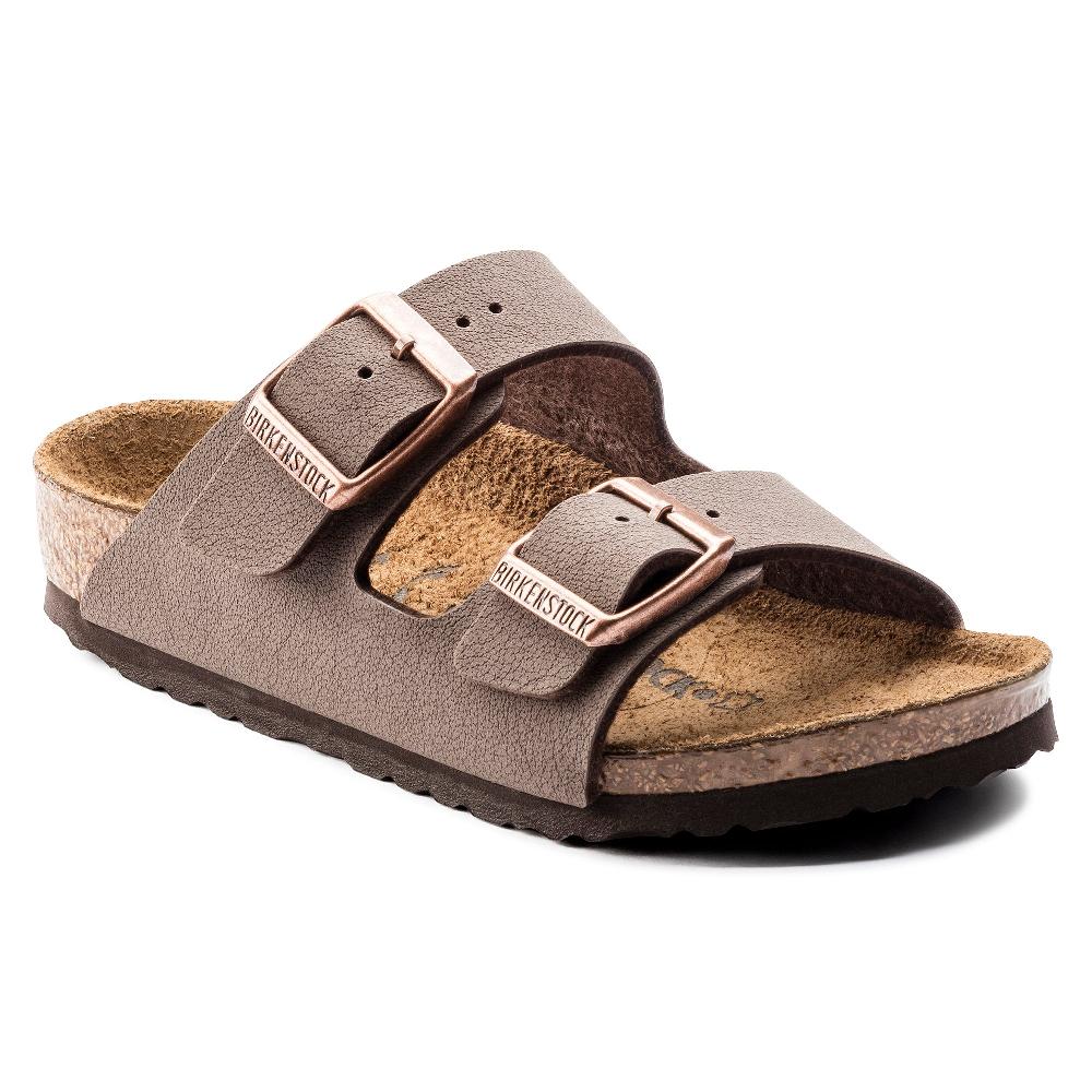 le bos Birkenstock Mocha Arizona Birkibuc Kids Sandals N552893