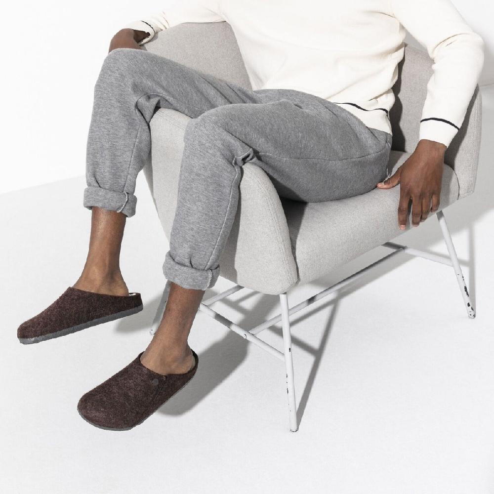 Le Bos Birkenstock Mocha Zermatt Shearling Men's Slippers R1016570