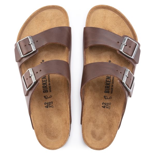 Le Bos Birkenstock Vintage Wood Roast Arizona Grip Leather Men's Sandals R1023117