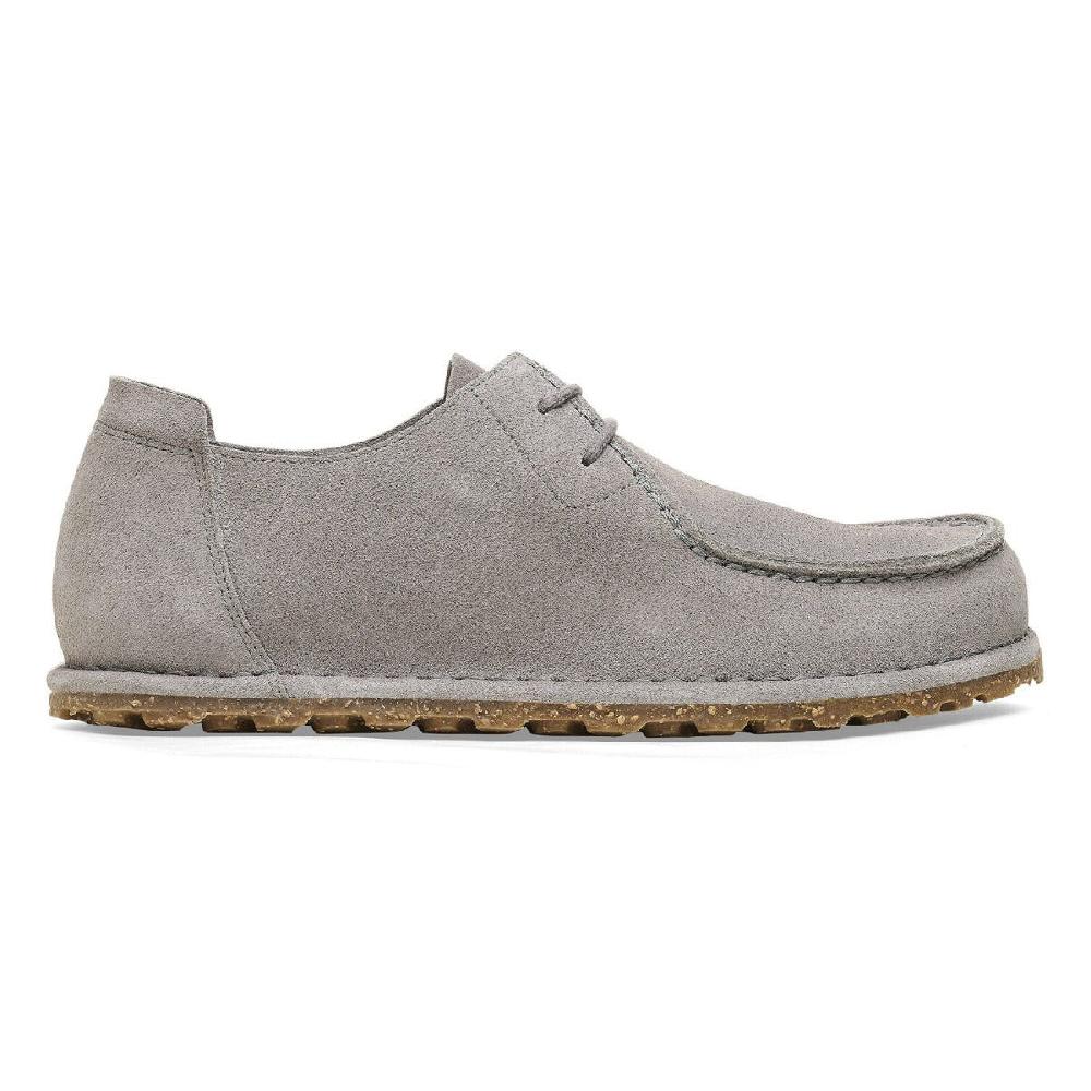 Le Bos Birkenstock Whale Gray Suede Leather Utti Lace Men's Casual Shoes R1027311