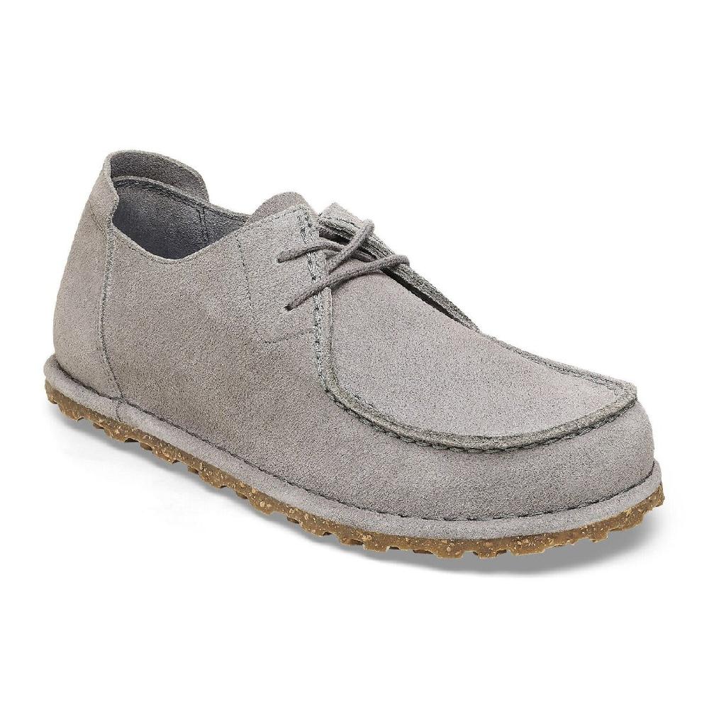 le bos Birkenstock Whale Gray Suede Leather Utti Lace Men's Casual Shoes R1027311