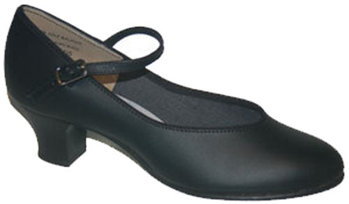 le bos Black 1 1/2 Junior Heel Character/ Tap Shoes 2651M