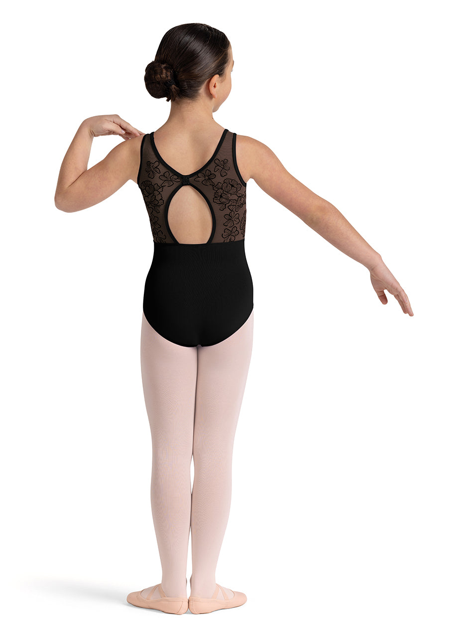 Le Bos Bloch Embroidered Keyhole Tank Leotard CL50005