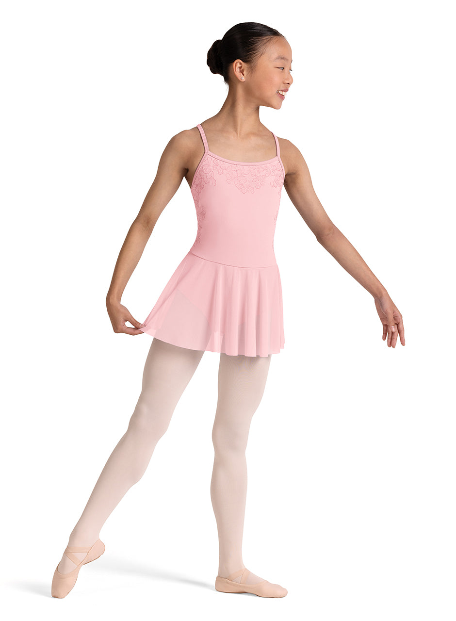 le bos Bloch Embroidered Skirted Camisole Leotard CL70003