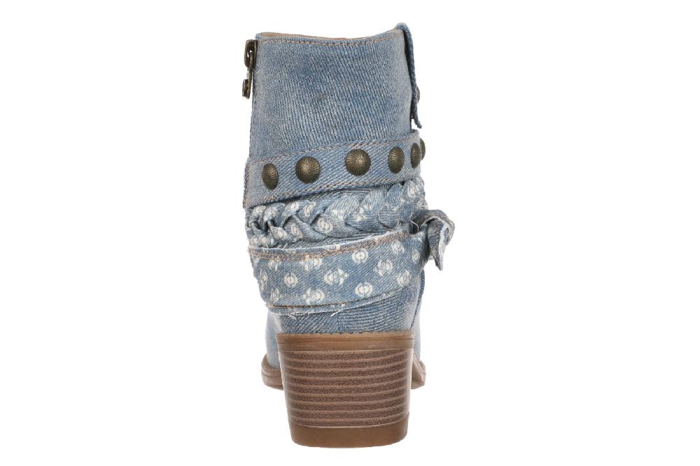 Le Bos Blowfish Denim Blue Rally Women's Western Booties RALLY-DENIM