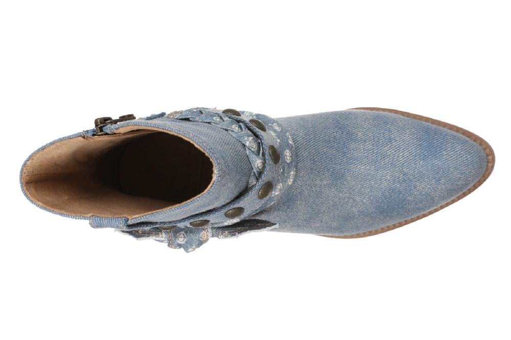 Le Bos Blowfish Denim Blue Rally Women's Western Booties RALLY-DENIM