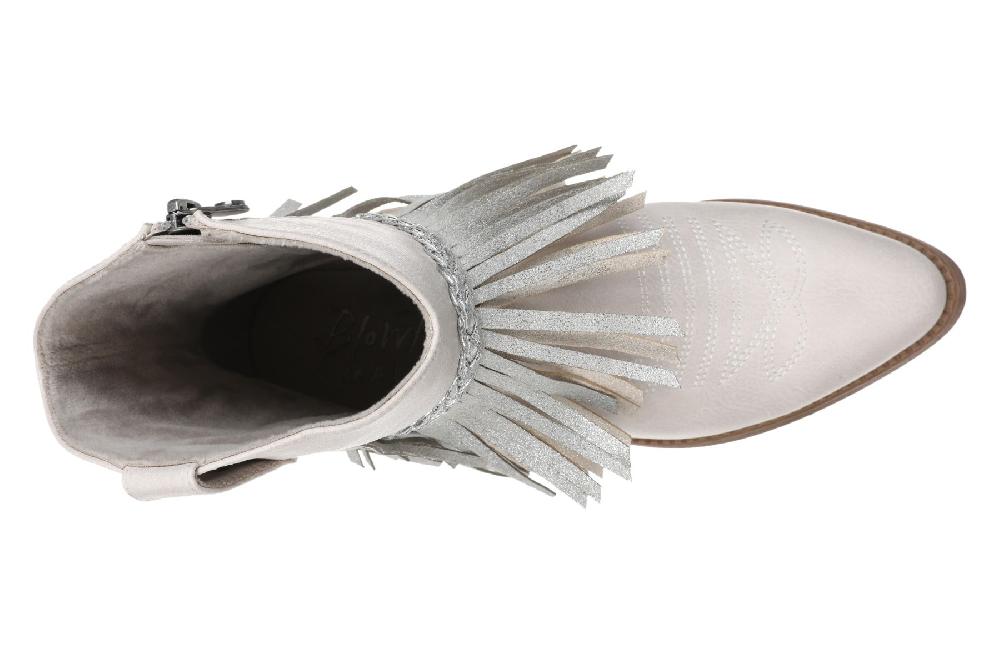 Le Bos Blowfish Off White Faux Leather Remy Women's Fringe Booties REMY-WHITE