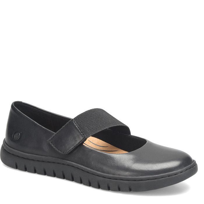 le bos Born Black Aspen Women's Mary Jane Cross Strap Shoes BR0076703