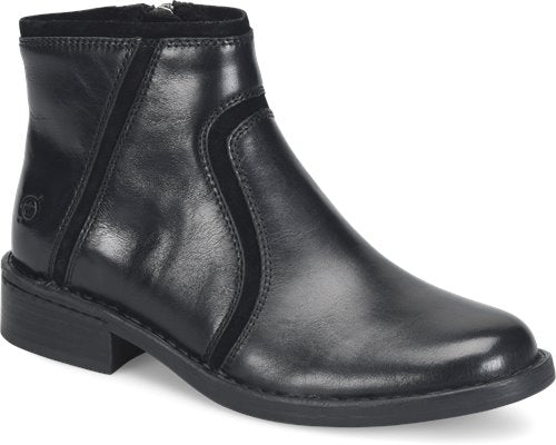 le bos Born Black Cincy Women's Short Leather Boots BR0077409