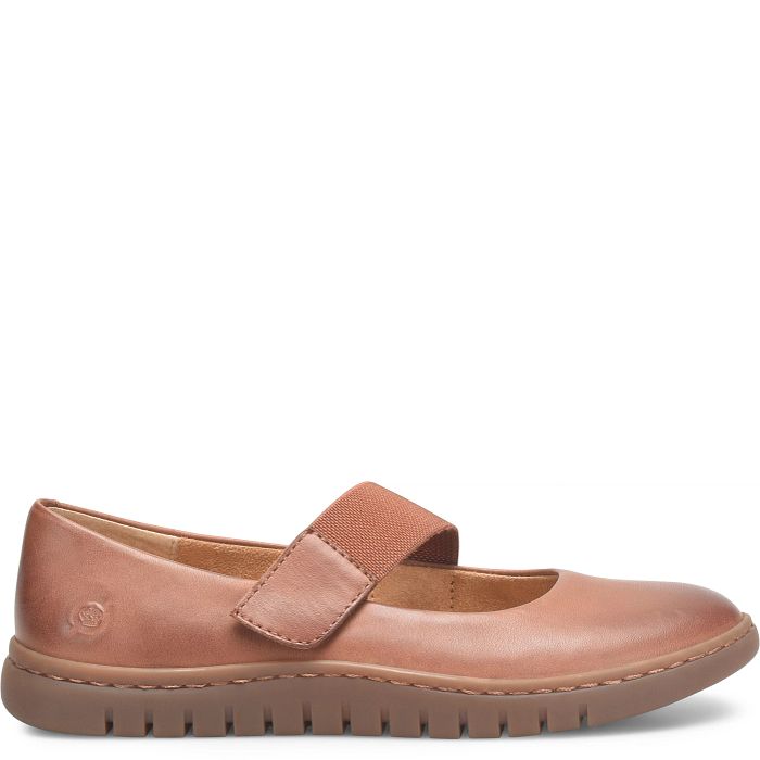 Le Bos Born Dark Tan Brandy Aspen Women's Cross Strap Mary Jane Shoes BR0076725