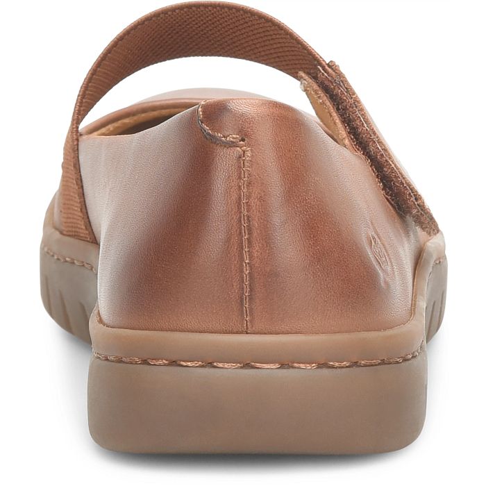 Le Bos Born Dark Tan Brandy Aspen Women's Cross Strap Mary Jane Shoes BR0076725