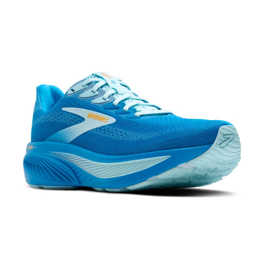 le bos Brooks Cloissone/Blue/Orange Ghost 17 Men's Road Running Shoes 110442-432