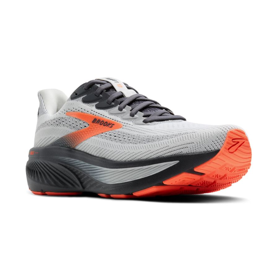 le bos Brooks Oyster Mushroom/Orange/Ebony Ghost 17 Men's Road Running Shoes 110442-048