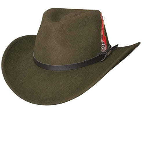 le bos Bullhide Hats Olive Voyager Men's Premium Wool Cowboy Hat 0773OL