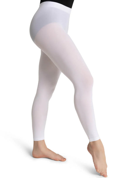 Capezio Black Footless Ladies Tights With Self Knit Waist Band 1917