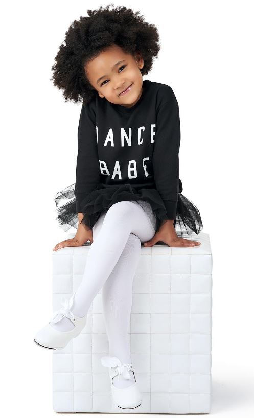 Le Bos Capezio Black Ford And Wyatt Dance Babe Long Sleeve Sweatshirt FW4007C