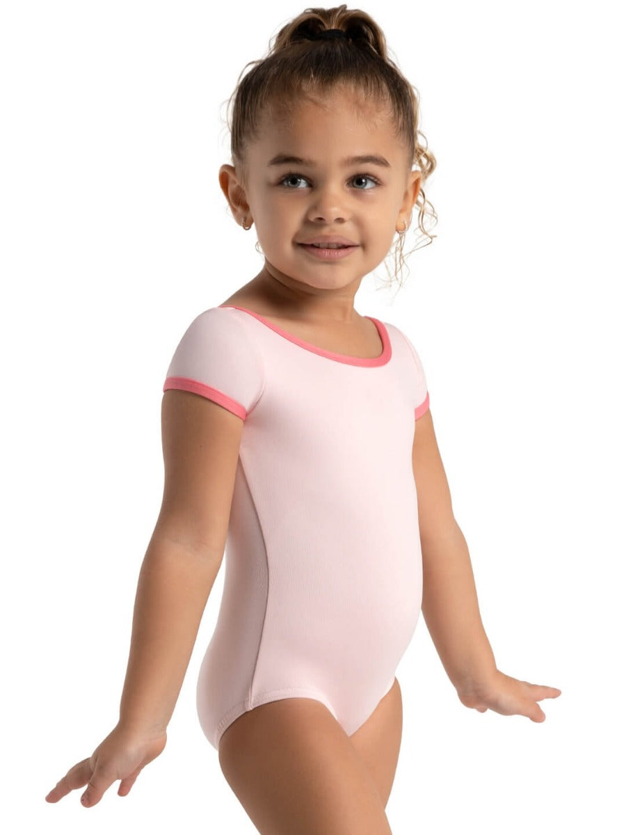 le bos Capezio Color Pop Short Sleeve Square Back Leotard 12019C