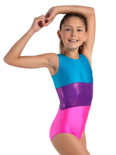Le Bos Capezio Level Up 3 Panel Tank Girls Leotard 12027C
