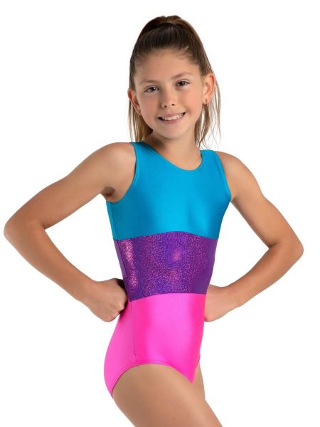 le bos Capezio Level Up 3 Panel Tank Girls Leotard 12027C