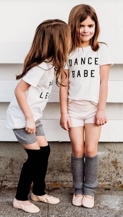 le bos Capezio White Ford And Wyatt Dance Babe Childrens Short Sleeve T-Shirt FW4006